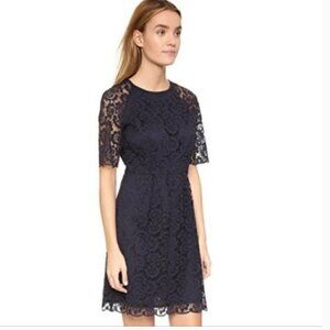 Madewell Lace Magnolia Dress Navy